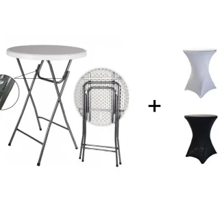 Skladací standby stolík 80cm + návlek - Prenájom
